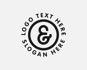 Typography - Modern Hipster Ampersand logo design