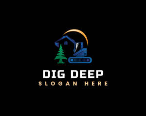 Home Excavation Construction logo design