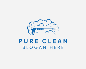 Pressure Washer Cleaning Service logo design