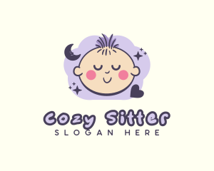 Nursery Sleep Child logo design