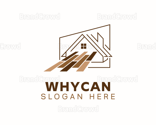 House Flooring Floorboard Logo