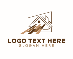 Wooden - House Flooring Floorboard logo design