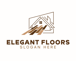 House Flooring Floorboard logo design