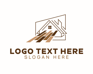 House Flooring Floorboard Logo