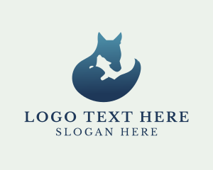 Negative Space - Dog Puppy Animal logo design
