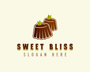 Chocolate Pudding Dessert logo design