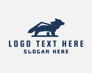 Coyote - Hunting Mountain Wolf logo design