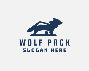 Hunting Mountain Wolf logo design