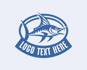 Fisheries - Fishing Marlin Fishery logo design