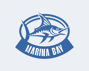 Fishing Marlin Fishery logo design