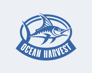 Fishing Marlin Fishery logo design