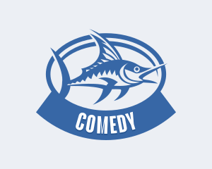 Swordfish - Fishing Marlin Fishery logo design