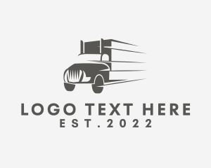 Distribution - Fast Trailer Truck logo design