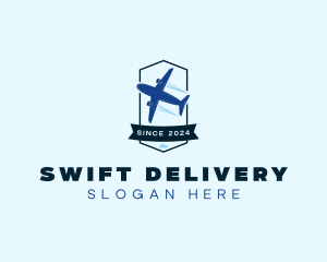 Plane Delivery Courier logo design