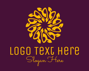 Blossom - Orange Mandala Sunflower logo design