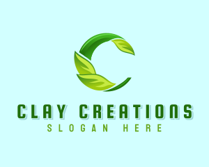 Garden Leaf Letter C logo design