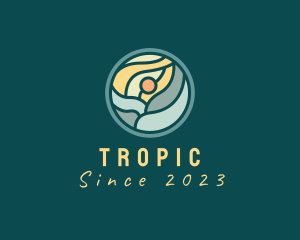 Tropical Beach Resort logo design