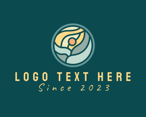 Lodging - Tropical Beach Resort logo design