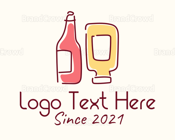 Ketchup Mustard Bottle Logo