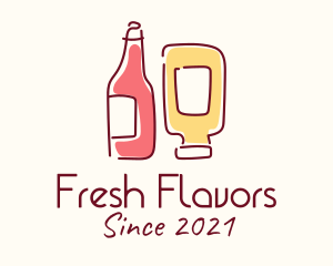 Ingredients - Ketchup Mustard Bottle logo design