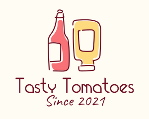 Ketchup - Ketchup Mustard Bottle logo design