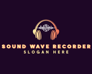 Soundwave DJ Headset logo design