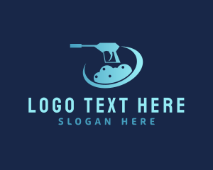 Cleaning Service - Pressure Washer Bubbles logo design