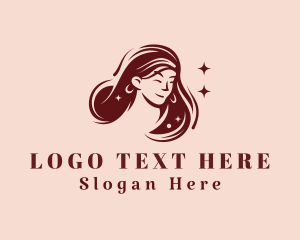 Vlogger - Lady Hair Glam logo design