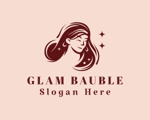 Lady Hair Glam  logo design