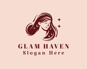 Glam - Lady Hair Glam logo design