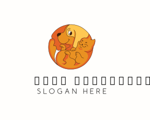 Dog Cat Veterinary Care Logo