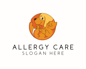 Dog Cat Veterinary Care logo design