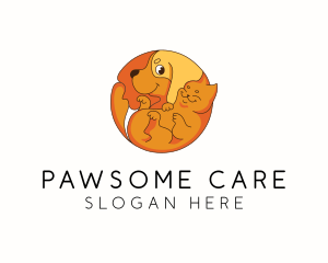 Dog Cat Veterinary Care logo design