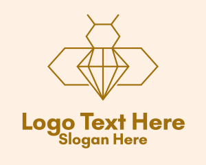 Bee - Minimalist Diamond Bee logo design