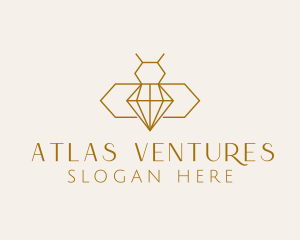 Minimalist Diamond Bee  logo design