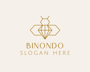 Minimalist Diamond Bee  logo design