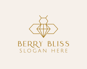 Minimalist Diamond Bee  logo design