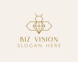 Minimalist Diamond Bee  logo design