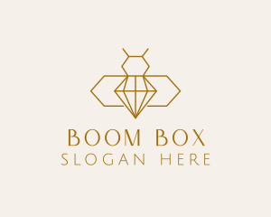 Minimalist Diamond Bee  logo design