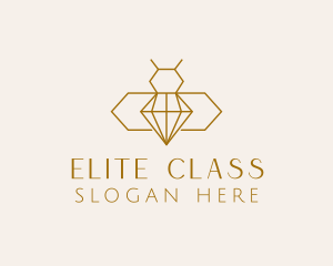 Minimalist Diamond Bee  logo design