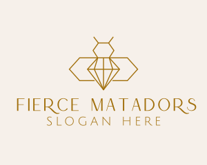 Minimalist Diamond Bee  logo design