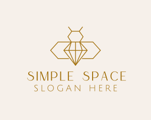 Minimalist - Minimalist Diamond Bee logo design