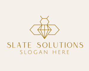 Minimalist Diamond Bee  logo design