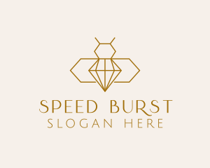 Minimalist Diamond Bee  logo design