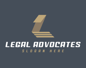 Logistics Slant Stripe Letter L logo design