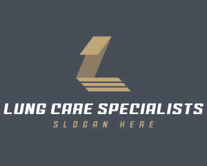 Logistics Slant Stripe Letter L logo design