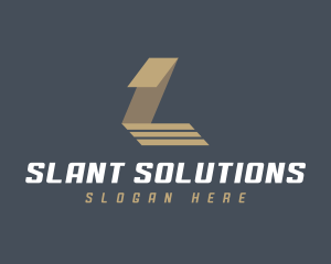 Slant - Logistics Slant Stripe Letter L logo design