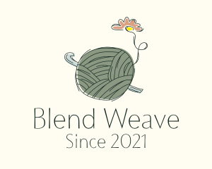 Flower Crochet Yarn logo design