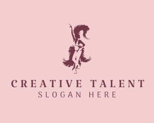 Talent - Festive Lady Dancer logo design