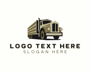 Trucker - Logistics Trucking Vehicle logo design